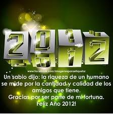¡FELIZ AÑO NUEVO! Bienvenido 2012