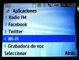 Configuración WiFi Samsung Chat 335 Opera Mini Youtube