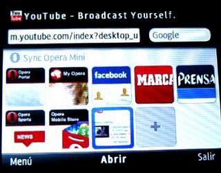 Configuración WiFi Samsung Chat 335 Opera Mini Youtube