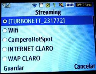 Configuración WiFi Samsung Chat 335 Opera Mini Youtube