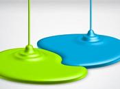 Realistas gotas pintura vector