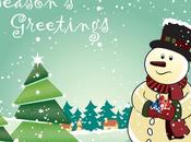 Muñeco nieve arboles navideños vector