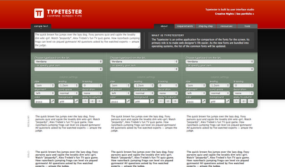 Typetester, compara fuentes
