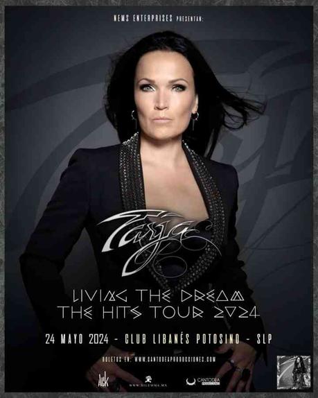 Tarja Turunen regresa a San Luis Potosí con su gira «Living the Dream, The Hits Tour»