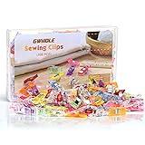 Gwhole - Clips de plástico (108 Unidades, 2,7 cm x 1 cm, para encuadernación, Costura, artesanía)