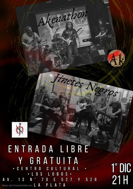 Akenathón - Jinetes Negros - ¡Gratis! 1º de Diciembre en La Plata