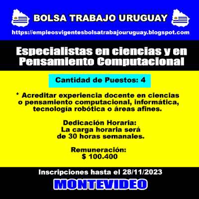 Especialistas en ciencias y en Pensamiento Computacional Especialistas en ciencias y en Pensamiento Computacional