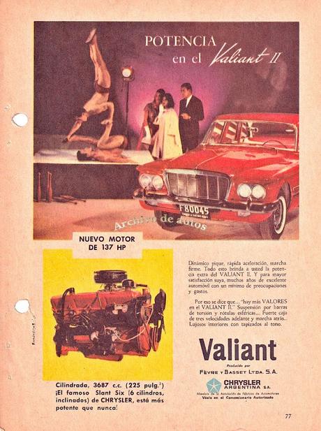 Valiant II de 1963 con motor más potente y sucesor del Valiant V-200