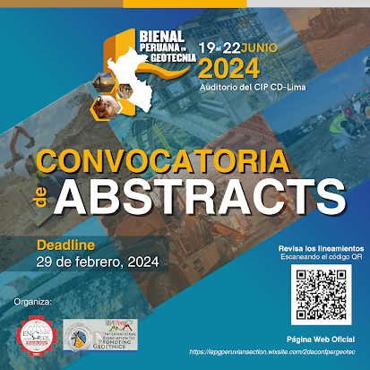 CALL FOR ABSTRACTS: La Primera Bienal Peruana en Geotecnia abre la convocatoria para trabajos técnicos y resúmenes