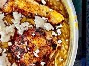 Risoni calabaza curry pollo marinado limón