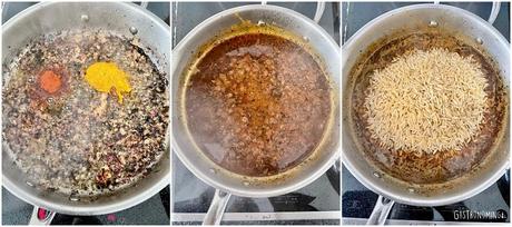 Risoni de calabaza y curry con pollo marinado al ajo y limón