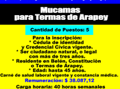 Mucamas para Termas Arapey