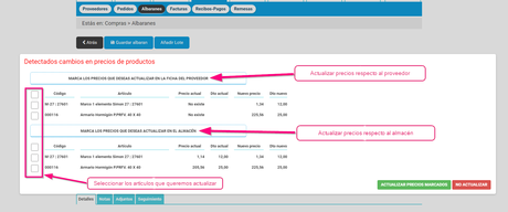 Detectar precios de compra al guardar el albarán en Cloud Gestion Detectar precios de compra al guardar el albarán en Cloud Gestion
