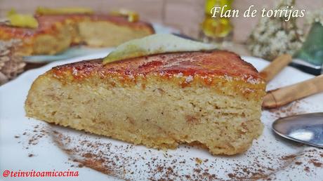 Flan de torrijas al microondas