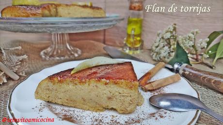 Flan de torrijas al microondas