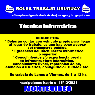 Técnico Informático (Montevideo)