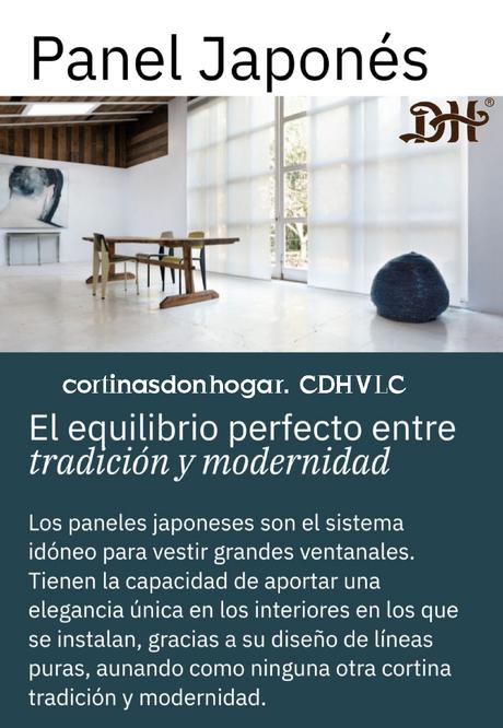 - Panel Japonés, diseño.