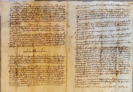 Una carta de Elcano al Emperador Carlos V, en el Archivo de Indias.