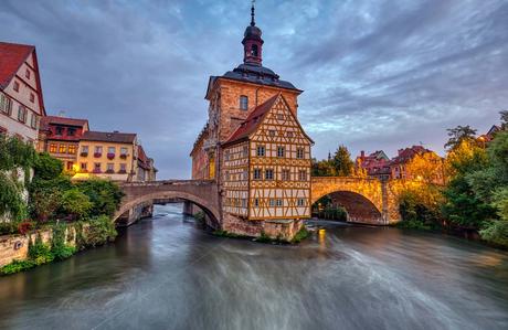 El histórico ayuntamiento de Bamberg en Baviera