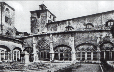 1910: Claustro de la Catedral y Palacio Episcopal neogótico