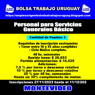 Personal para Servicios Generales Básico
