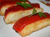 Lomos bacalao pimientos rojos asados