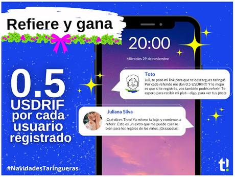 Programa de Referidos de la app de Taringa