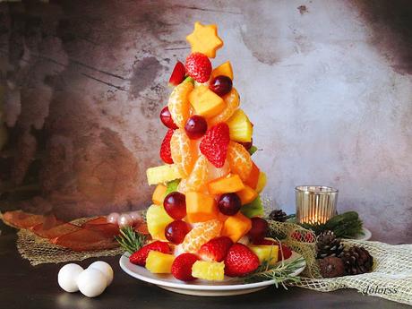 Árbol de Navidad de  frutas