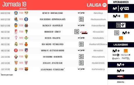 LaLiga anuncia los horarios de la primera jornada de 2024