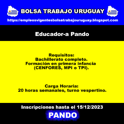 Educador-a Pando Educador-a Pando