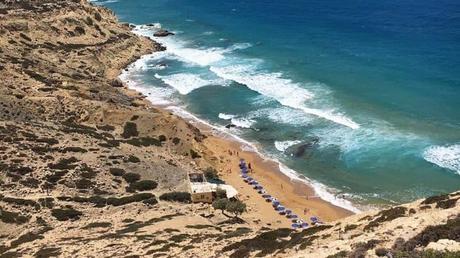 La Playa Roja en el sur de Creta.