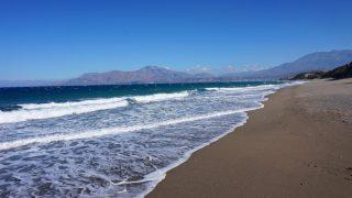 Playa de Kommos por la mañana