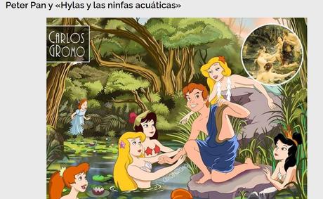 Cuadros famosos rediseñados con personajes de clásicos Disney