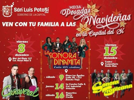 Celebraciones Navideñas en Diversas Zonas de San Luis Potosí Organizadas por el Ayuntamient