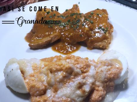 Huevos rellenos de pollo