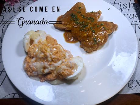 Huevos rellenos de pollo