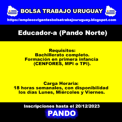 Educador-a (Pando Norte)