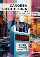 Concierto de Canorea y Coyote Zora en El perro de la parte de atrás del coche