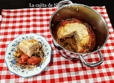 Coliflor en salsa putanesca a la hierbabuena