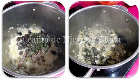 Coliflor en salsa putanesca a la hierbabuena