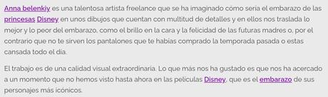 Así serían los embarazos de las Princesas Disney