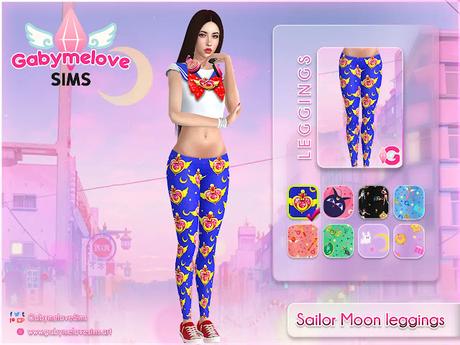 Sims 4 CC | Clothing: Sailor Moon Leggings | Gabymelove Sims | Custom content, contenido personalizado, mod, mods, CAS, Cus, Create a sim, crear un sim, download, package, descargar gratis, Clothes, cloth, ropa, accesorios, Serena, Magical Girl, Usagi Tsukino, Legg, Licra, pants, jogger, updated, actualizado, 2023, 2024