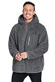 CityComfort Sudaderas Hombre con Cremallera, Sudadera Suave de Polar Sherpa (Gris, L)