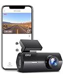 Cámara de Coche WiFi GKU Dashcam Full HD 2.5K 1600P y Super Visión Nocturna, WDR, Diseño Ultra-Compacto, Gran Angular 170°, Sensor G, Grabación en Bucle, Monitor de Aparcamiento 24H, MAX 256G