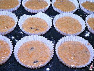 Muffins integrales de zanahoria con frutos secos. La ocasión: picnic de gastrobloggers!