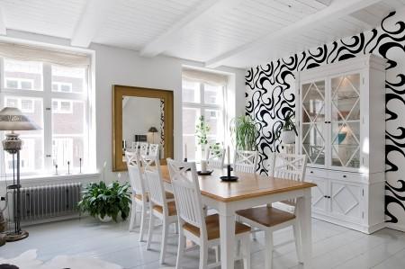 papel de pared blanco y negro estilo nórdico estilo decoración escandinavo diseño de interiores decoración en blanco decoración de sobrao desván decoración de interiores decoración de áticos y dúplex 