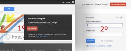 Accediendo a la cuenta de Google a través de Google Plus