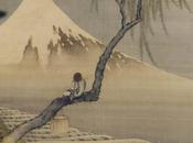 Niño mirando monte Fuji, pintura Katsushika