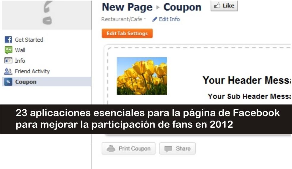 104 magnificas aplicaciones de facebook para crear las mejores Fan Page