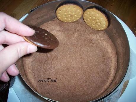 Pastel  mousse de banana y chocolate sin hornear